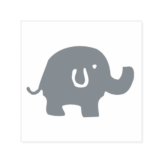 Tampon Auto-encreur Face droite Eléphant gris mou (Design)