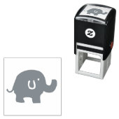 Tampon Auto-encreur Face droite Eléphant gris mou (En situation)