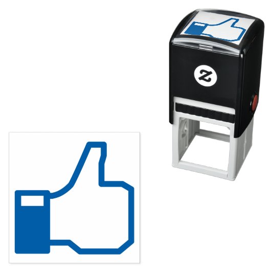 Tampon Auto-encreur facebook J'AIME pouce up STAMP avec INK (En situation)