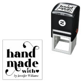 Tampon Auto-encreur Fait à la main avec amour Coeur (En situation)