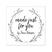 Tampon Auto-encreur Fait Juste Pour Vous Coeurs Lavande Wreath (Design)