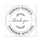 Tampon Auto-encreur Fait maison avec Merci d'amour (Design)