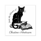 Tampon Auto-encreur Faites votre propre | Chat mignon | De La Biblioth (Design)