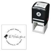 Tampon Auto-encreur Faites votre propre Palm d'adresse de retour perso (En situation)