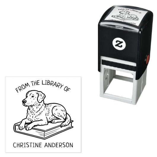 Tampon Auto-encreur Faites votre propre | Retriever | De La Bibliothèq (En situation)