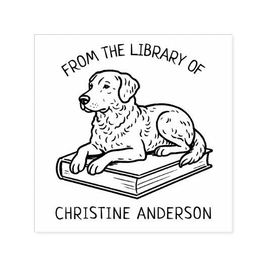 Tampon Auto-encreur Faites votre propre | Retriever | De La Bibliothèq (Design)