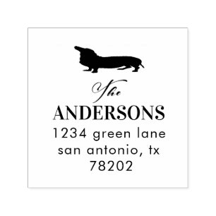 Tampon Auto-encreur Famille Amoureux des chiens Timbre d'adresse de