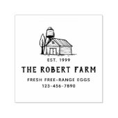 Tampon Auto-encreur Famille customisée Agritourisme Poulet Coop Egg Ca (Design)