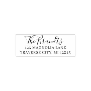 Tampon Auto-encreur Famille de caractères Elegant Script Fancy Name