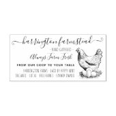 Tampon Auto-encreur Famille de poulet rustique ferme OEufs frais Carto (Design)