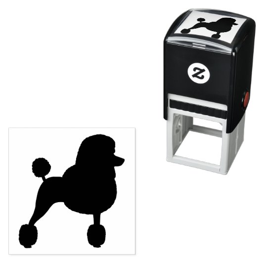 Tampon Auto-encreur Fancy Standard Poodle Silhouette (En situation)