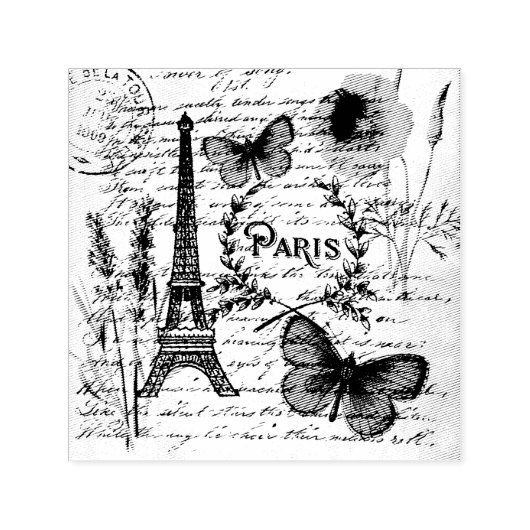 Tampon Auto-encreur Fashion Salon SPA french eiffel tower Paris (Design)