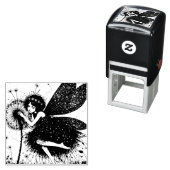 Tampon Auto-encreur Fée De Dandelion Sombre Pour Les Médias Mixtes Col (En situation)