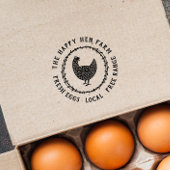 Tampon Auto-encreur Ferme de poulet rustique moderne OEuf personnalisé