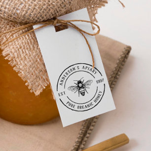 Tampon Auto-encreur Ferme familiale Apiary Rustic Round Honey Timbre