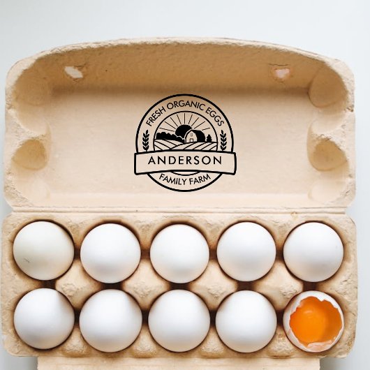 Tampon Auto-encreur ferme familiale ferme ferme ronde décorative