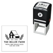 Tampon Auto-encreur Ferme familiale Poulets rustiques Coop Egg Carton (En situation)