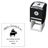 Tampon Auto-encreur Ferme familiale | Timbre d'adresse de retour (En situation)