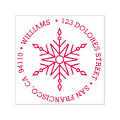 Tampon Auto-encreur Fête Circulaire de Flocon de neige moderne | Adres (Design)