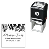 Tampon Auto-encreur Fête de Noël Rustique Holly & Pine (En situation)