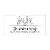 Tampon Auto-encreur Feuille familiale minimaliste (Design)