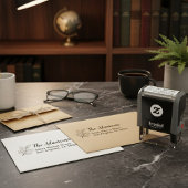 Tampon Auto-encreur Feuilles de campagne rustique Nom & Adresse de ret