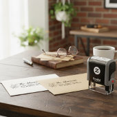 Tampon Auto-encreur Feuilles de campagne rustique Nom & Adresse de ret