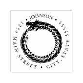 Tampon Auto-encreur Fierce Ouroboros Silhouette Étiquette retour (Design)