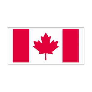Tampon Auto-encreur Fière feuille d'érable canadienne drapeau Canada l