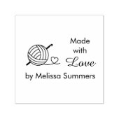 Tampon Auto-encreur Fil Crochet tricot Fabriqué avec amour 1 (Design)