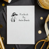 Tampon Auto-encreur Fille Flapper des années 1920 artisanale