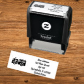 Tampon Auto-encreur Firetruck Silhouette Adresse