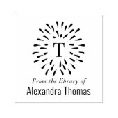 Tampon Auto-encreur Fireworks Burning Single Initial No 3 Library Book (Design)