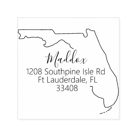 Tampon Auto-encreur FL | État de Floride Adresse de retour Timbre (Design)