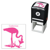 Tampon Auto-encreur Flamant rose Boire Martini Thunder_Cove (En situation)