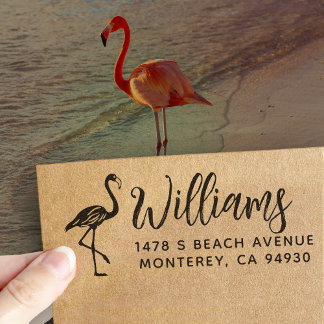 Tampon Auto-encreur Flamingo Return Address Florida