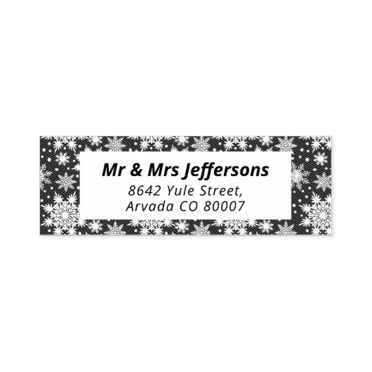 Tampon Auto-encreur Flammes de neige Motif Vacances d'hiver Timbre (Design)