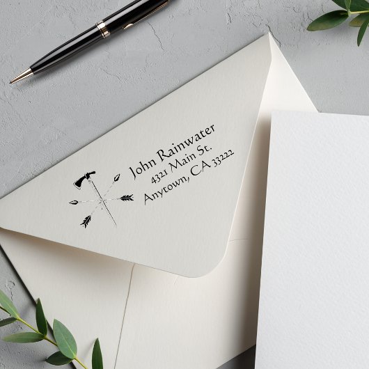 Tampon Auto-encreur Flèches croisées & Ax personnalisées