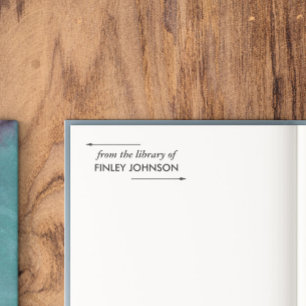 Tampon Auto-encreur Flèches Élégantes De La Bibliothèque De