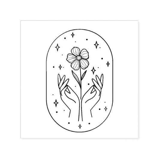 Tampon Auto-encreur Fleur (Design)