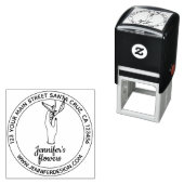 Tampon Auto-encreur Fleur à main (En situation)