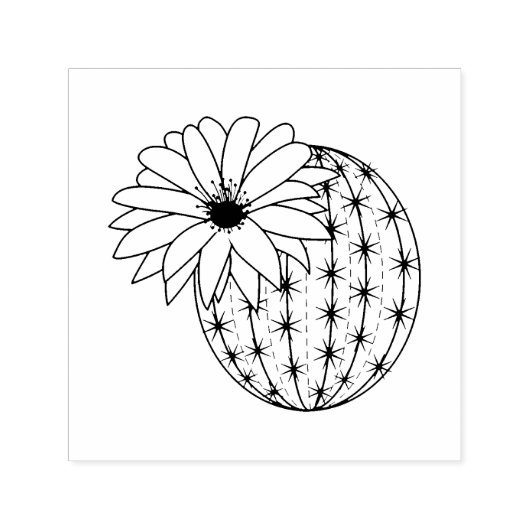 Tampon Auto-encreur Fleur Cactus (Design)