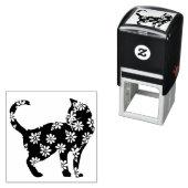 Tampon Auto-encreur Fleur Chat Blue Daisy Chats (En situation)