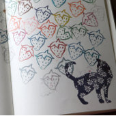 Tampon Auto-encreur Fleur Chat Blue Daisy Chats