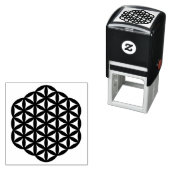 Tampon Auto-encreur Fleur de vie auto-incrusté Timbre (En situation)