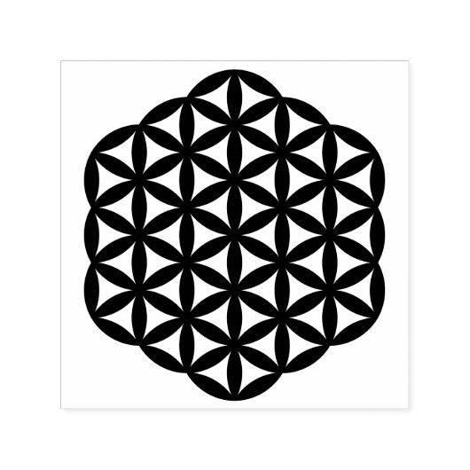 Tampon Auto-encreur Fleur de vie auto-incrusté Timbre (Design)