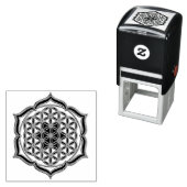 Tampon Auto-encreur Fleur de vie / Blume des Lebens - contour de Lotus (En situation)