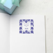 Tampon Auto-encreur Fleur Orientale Personnalisée Ce Livre Appartient 