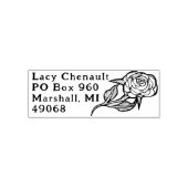 Tampon Auto-encreur Fleur rose (Design)