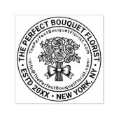 Tampon Auto-encreur Fleuriste Fleurs Nom de l'entreprise Localisation (Design)